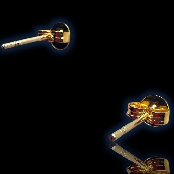 NEW Marbled Blue Imitation Gemstone & CZ Spike Dangle Drop Earrings - Picture 8 of 9